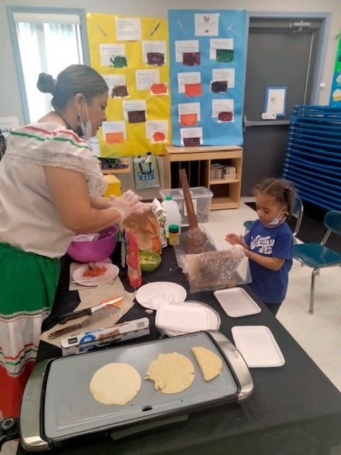 Happy Cinco de Mayo! Mrs. Castillo and our students learn about Mexico and make tortillas. 